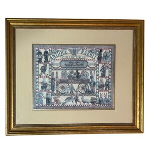 Vintage Signed Art German Scherenschnitte Scissor Cut 90s Bunny Rabbit Collector